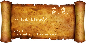 Poliak Niobé névjegykártya